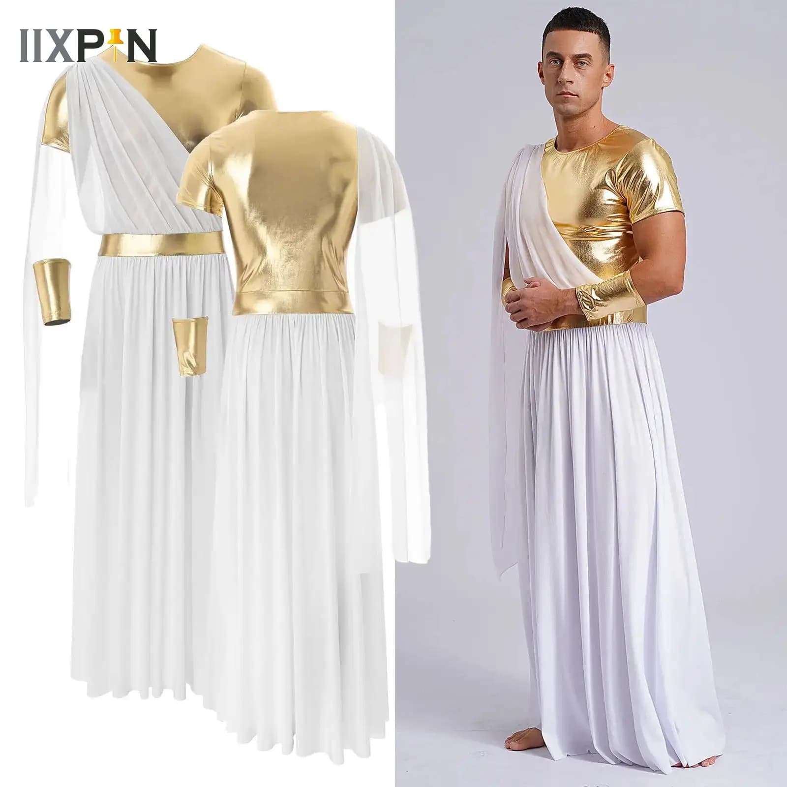 Mesn Arabo Antico Romano Guerriero Spartano Costume Cosplay Zeus Medievale Dio Greco Grecia Dea Mitologia Coppia Vestito Operato