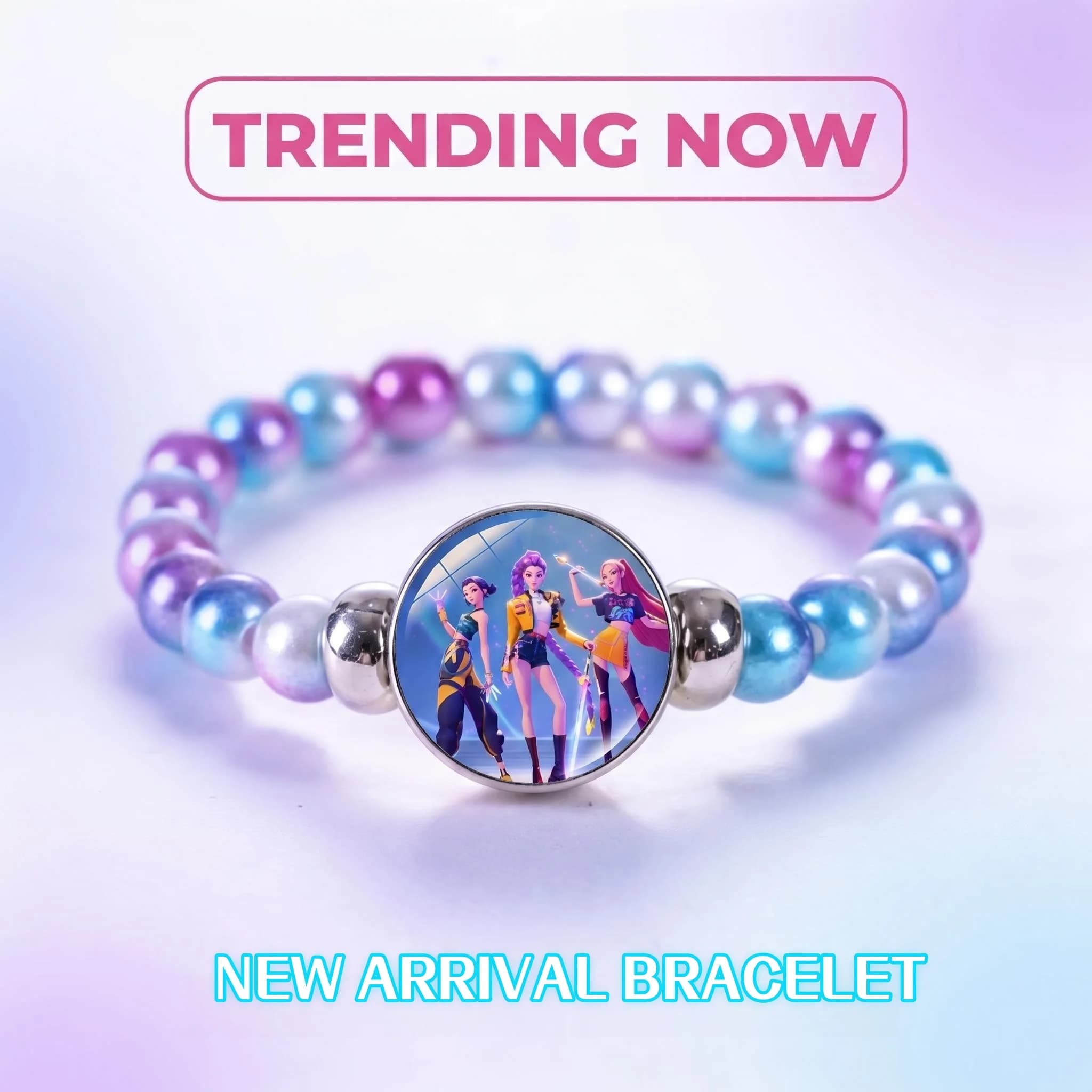 Store Treasure: K-POP Demon Hunter Girl Group Bracelet Girl Gift Cross-border Hot-selling Accessories Colorful Beaded Bracelet