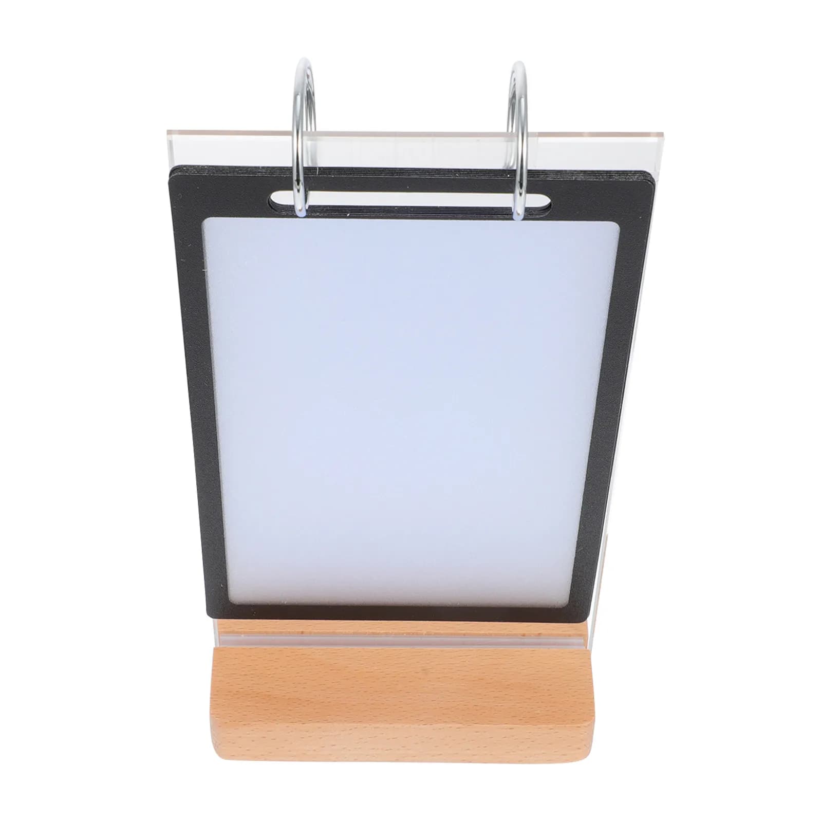 Porta Menu Bifacciale in Acciaio Inox e PVC, Design Trasparente, Resistente alla Polvere, per Etichette Prezzi, Foto, Promozioni, Cartelli
