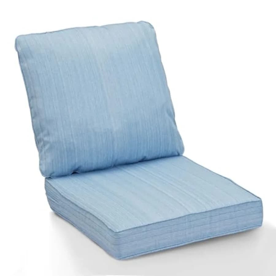 Set di cuscini per sedie da esterno, spessi, 24 x 24 pollici, cuscini per mobili da giardino, impermeabili e resistenti allo sbiadimento, cuscini per sedute da esterno.