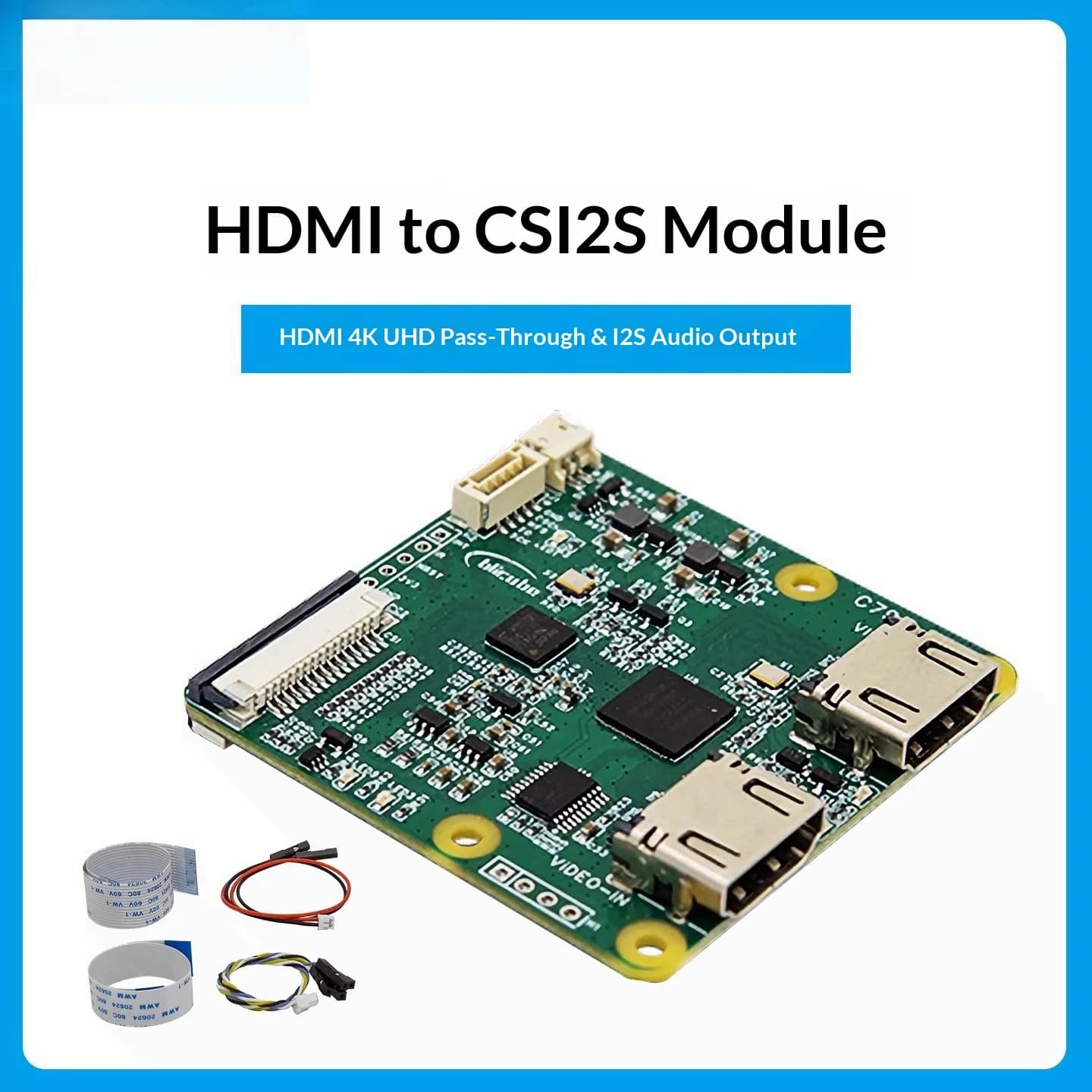 Raw video output from HDMI to CSI-2 for Raspberry Pi, compatible with Blikvm, Pikvm and I2S audio. Raspberry Pi 5