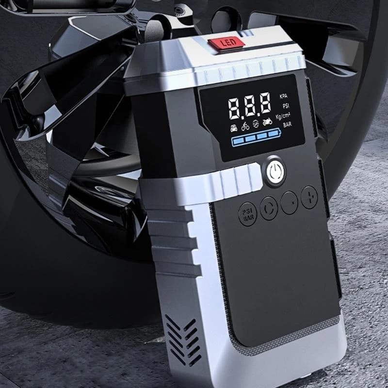 Avviatore emergenza e compressore d per auto Gonfiatore portatile per pneumatici con display digitale 150PSI per