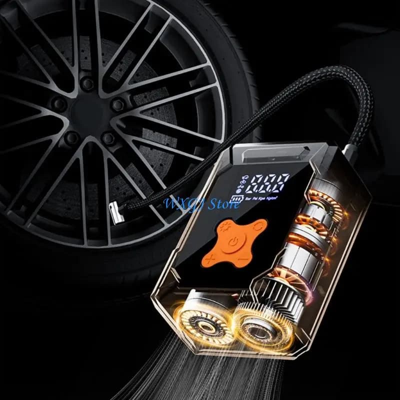 37JE Gonfiatore per pneumatici universale per auto, bici, palla, pompe per compressori d digitali con funzione power