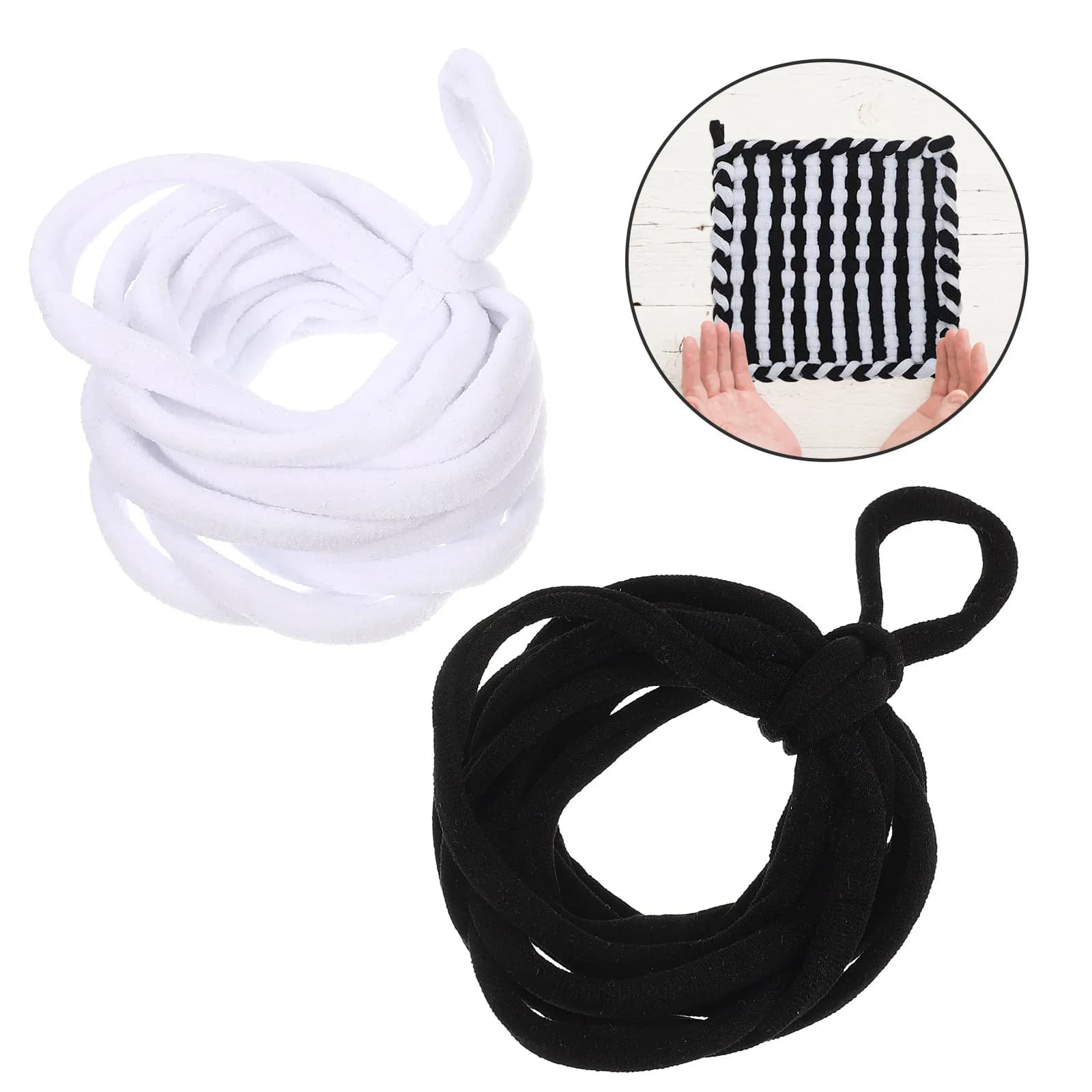 192Pcs Potholder Weaving Loom Refill Elastic Loops DIY Craft Supplies Loom Kit Creative Handcraft Weaving