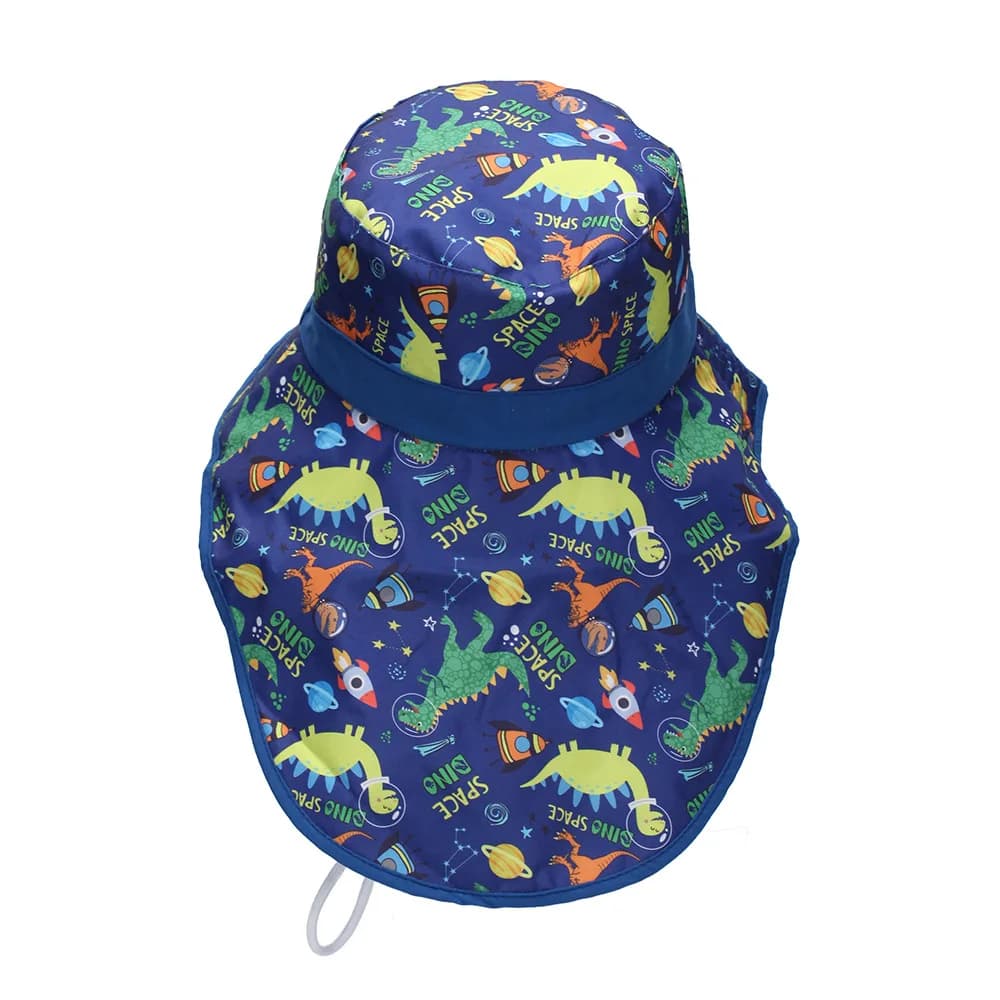 Cute Children Sun Hats Summer Cartoon UV Protection Sunshade Beach Caps Kids Breathable Big Brim Outdoor Travel Bucket Hats
