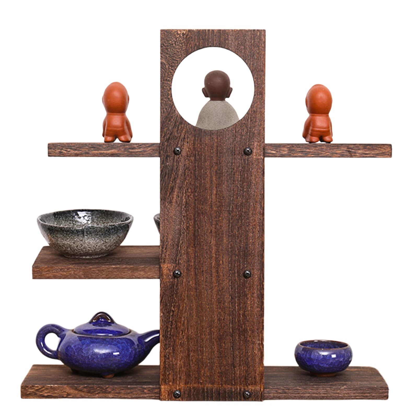 3 level wooden desk display for home and office (model 2)