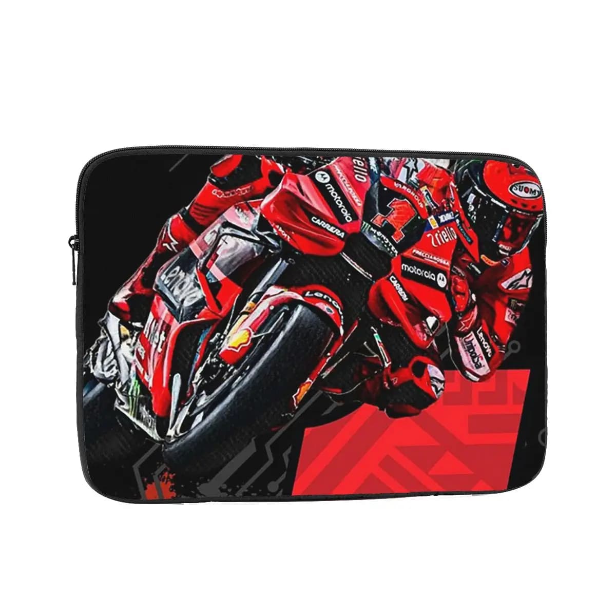 Francesco Bagnaia Numero 1 Moto GP Custodia protettiva per laptop Borsa per notebook da 10 12 13 15 17 pollici Custodia antiurto per tablet