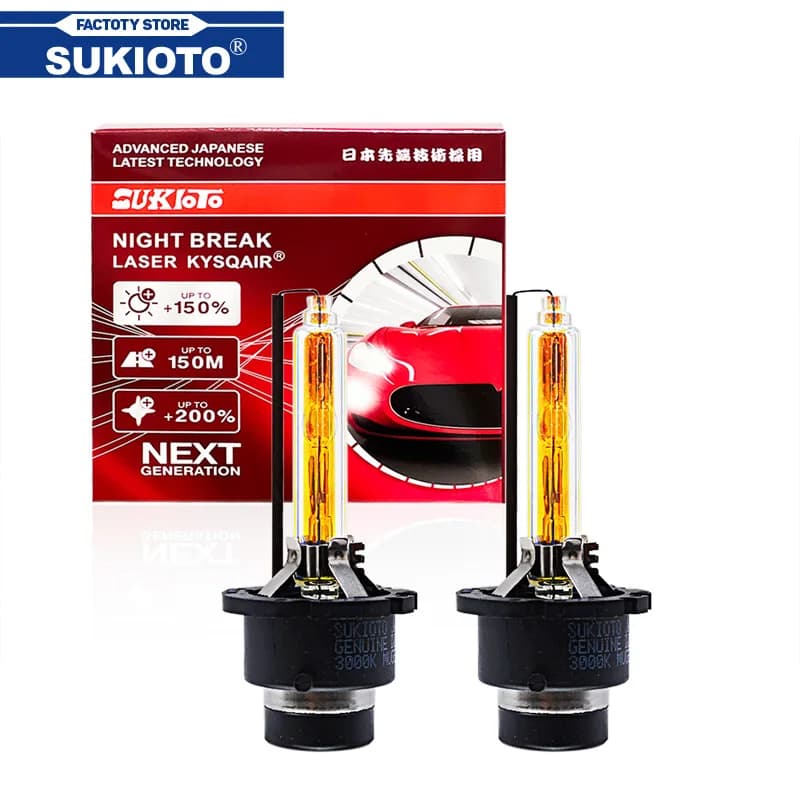 2PCS SUKIOTO GIAPPONE ORIGINALE D2S 3000K 6000K XENON MUGEN VISION D2S D2R 5000K D4S D4R 4300K 8000K HID Faro Auto Lampadina