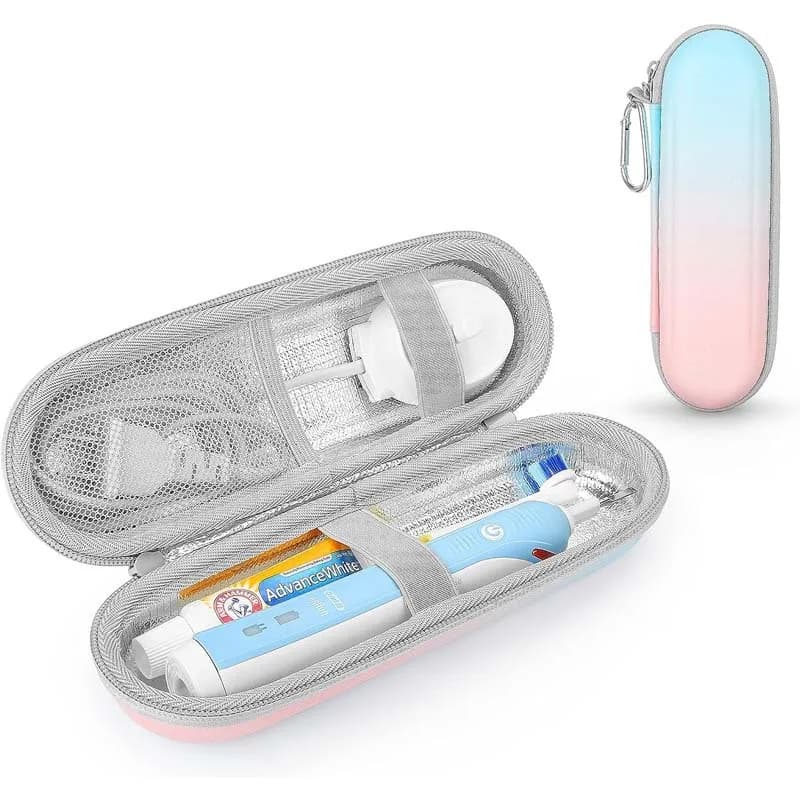 1 piece travel case for electric toothbrush, portable rigid protective case with accessories case