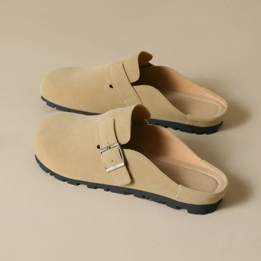 Borsa Testa Mezze Pantofole Abbigliamento esterno da donna Pantofole da donna estive Fibbia per cintura Scarpe estive da donna
