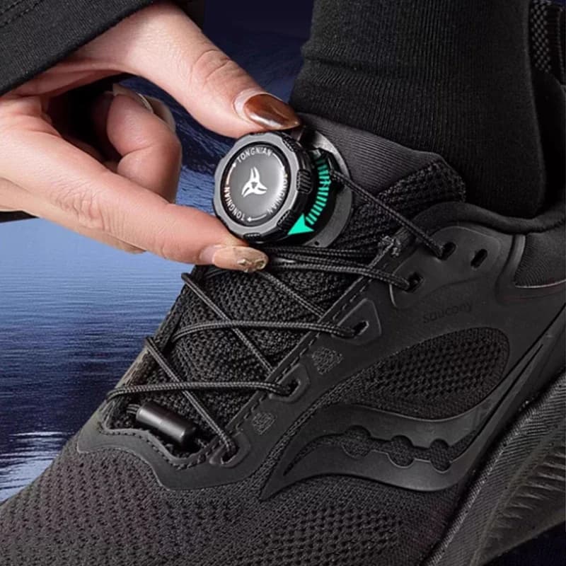 Lacci automatici a corda spessa Lacci con fibbia girevole senza lacci Nero Bianco Facile installazione Sneakers Lacci per scarpe Accessori per scarpe