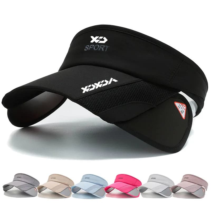 2024 cappello con visiera parasole da pesca cappello con protezione solare retrattile cappelli protettivi da esterno per Tennis Golf Running pesca escursionismo e Jogging