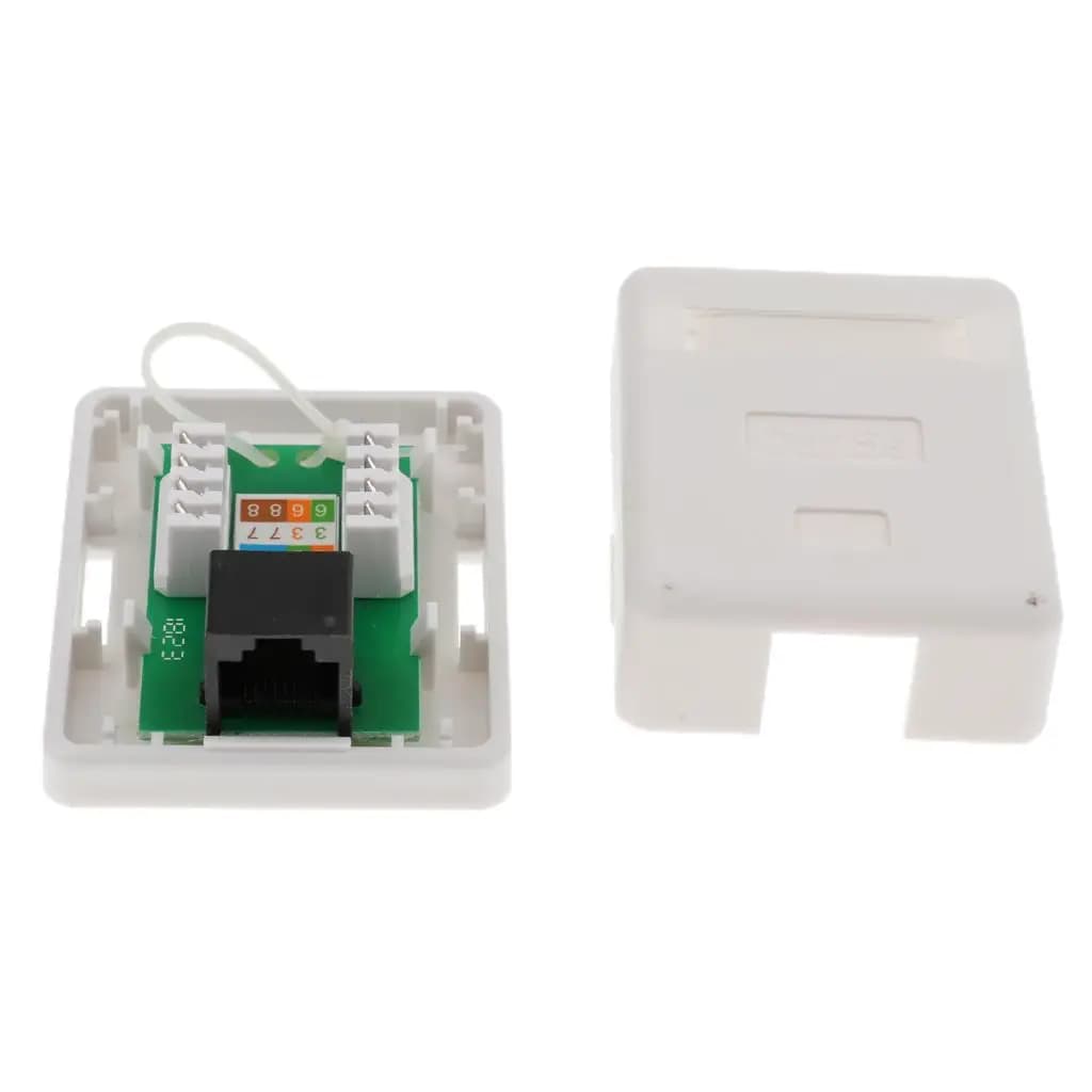 Pannello frontale ABS a 1 porta per montaggio a superficie, hub di rete Cat5e per soluzioni di gestione cavi in ufficio