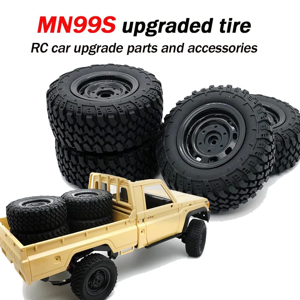 4 Pezzi Ruote da 73,5mm per Auto RC WPL MN D90 MN-90 MN99S FY003 FY004, Parti e Accessori di Aggiornamento