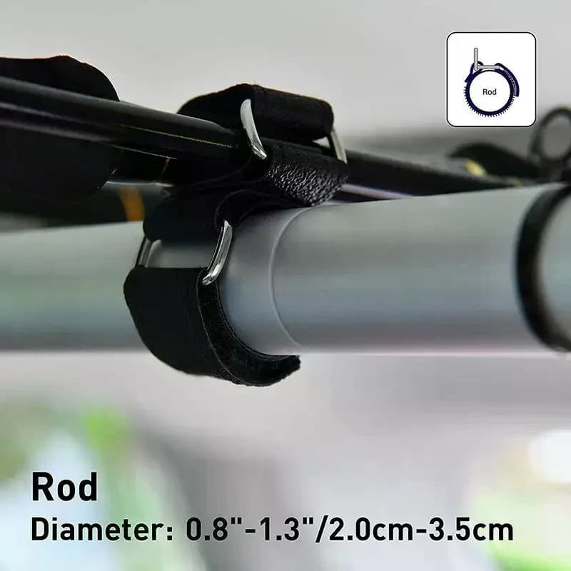 Off-road SUV Car Rod Holder 2/4/6Pcs Tear Resistant Nylon Velcro Strap Vehicle Rod Rack for Fishing Adventures