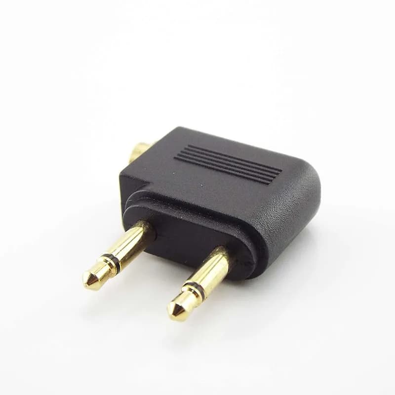 Adattatore Jack da 3,5 mm per Cuffie da Viaggio, Connettore Audio per Aereo E2