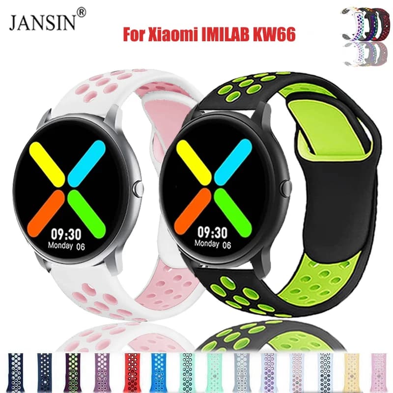 Cinturino in Silicone per Xiaomi IMILAB KW66 cinturino traspirante cinturino Smartwatch per bracciale Imilab Kw66 sostituire Correa regolabile