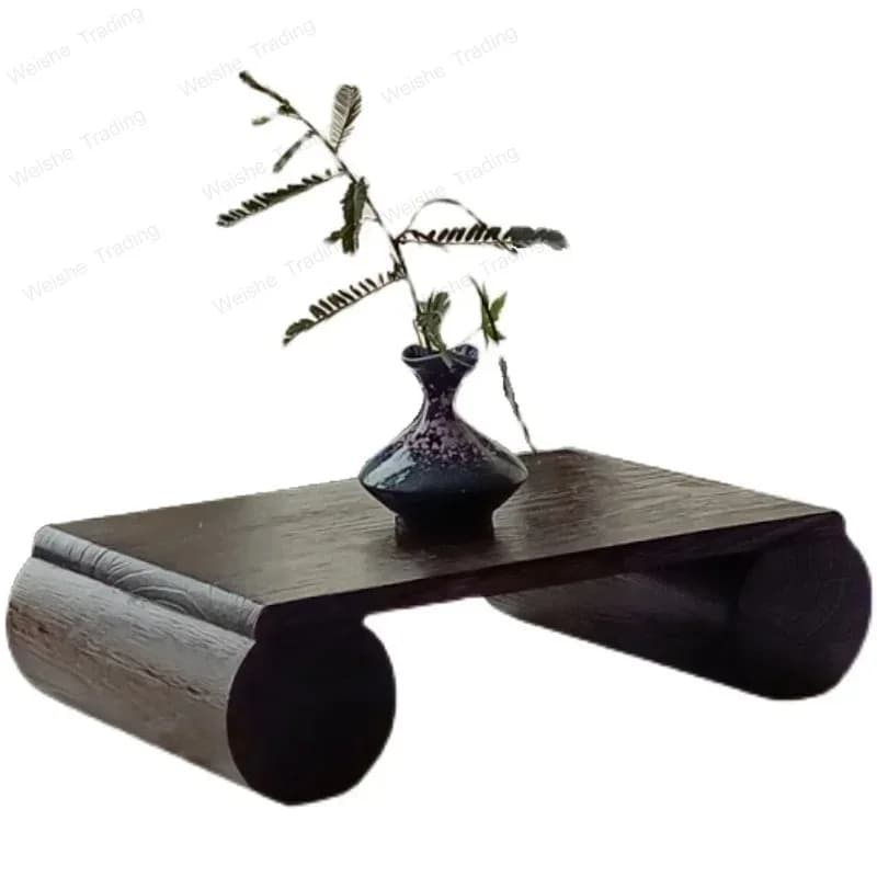 Tavolino da Finestra Stile Giapponese, Tavolo Basso in Legno Massello, Tavolino Tatami, Scrivania Accogliente per Balcone e Casa