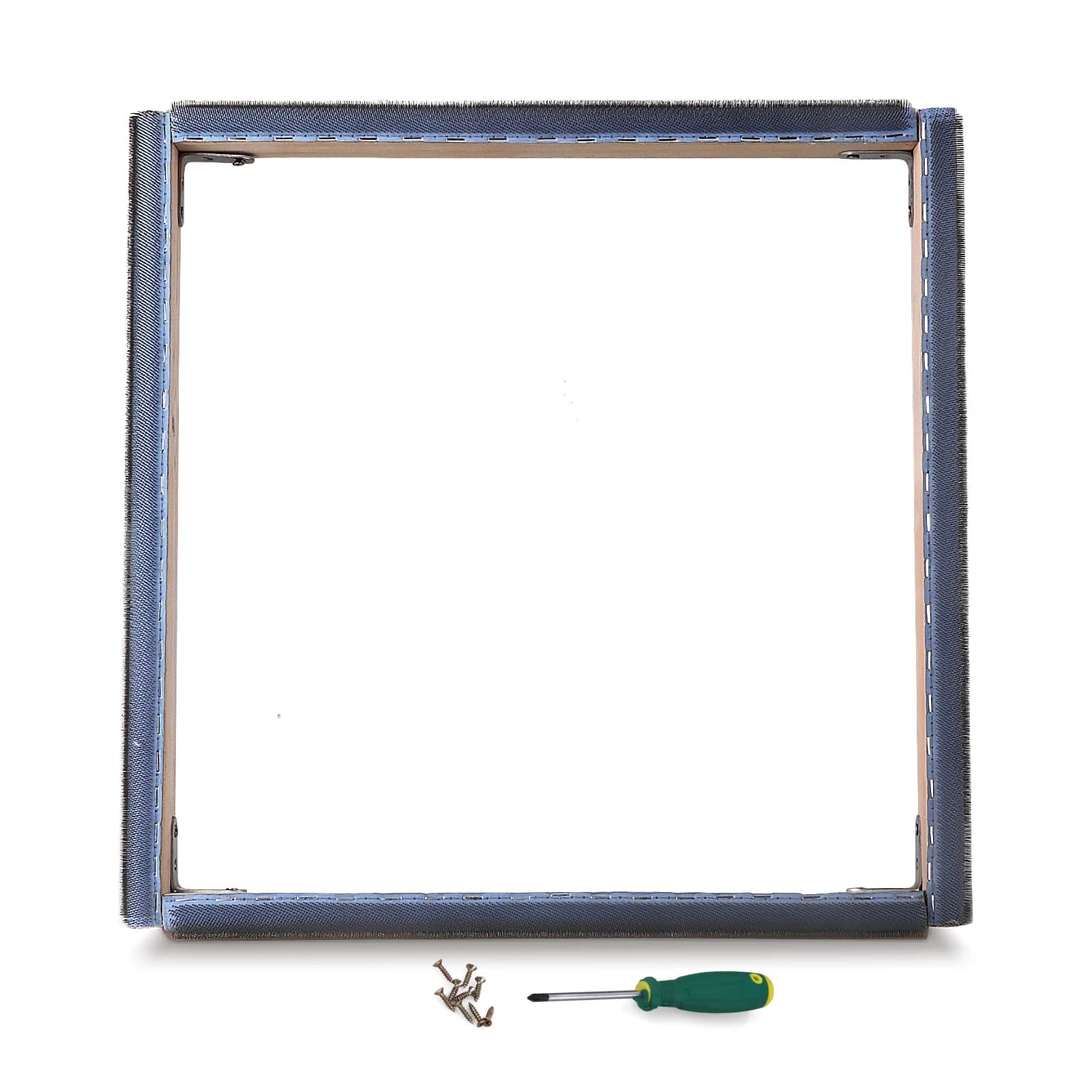 50/40/30/25cm Square Embroidery Hoop Wooden Gripper Strips For Punch Needle Frame W/ Needle DIY Embroidery Sewing Cloth Painting