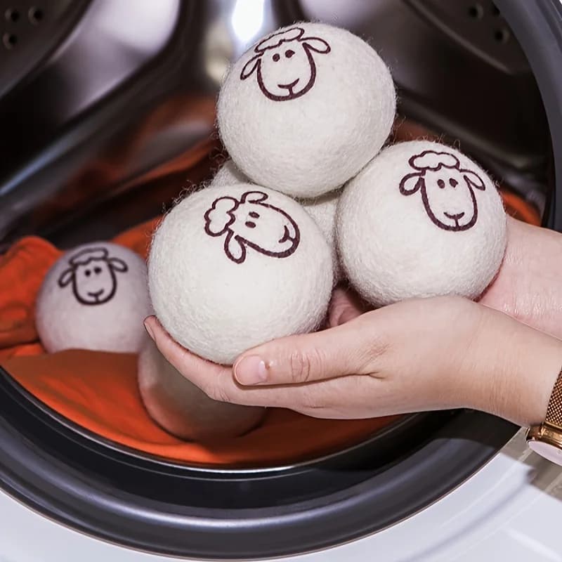 1-6 pcs Reusable Wool Laundry Dryer Ball Softening Alternate Washing Machine Reducer Rugs Products Cleaning Gadget