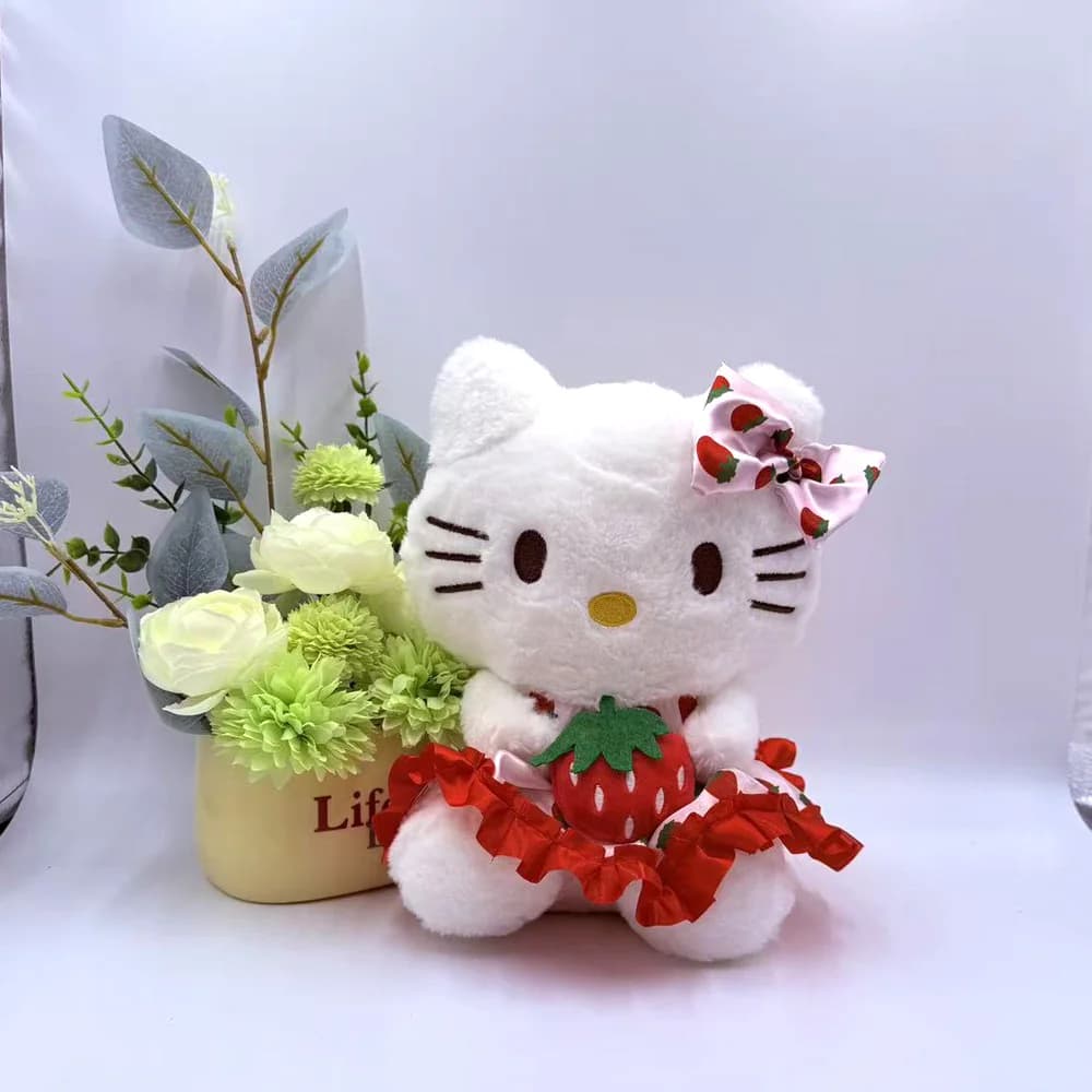 Simpatici peluche Sanrio Anime Kuromi, Kawaii Mymelody, Cinnamoroll, morbidi animali di peluche, bambole, cuscini, regalo di Natale, decorazione.