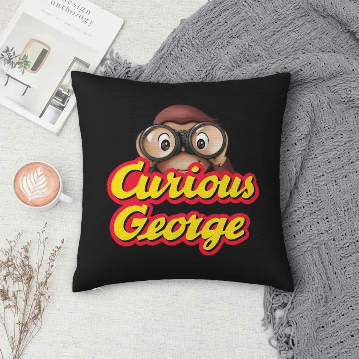 George The Curious Monkey Federa quadrata Federa per pillow Federa per pillow for home couch Living room