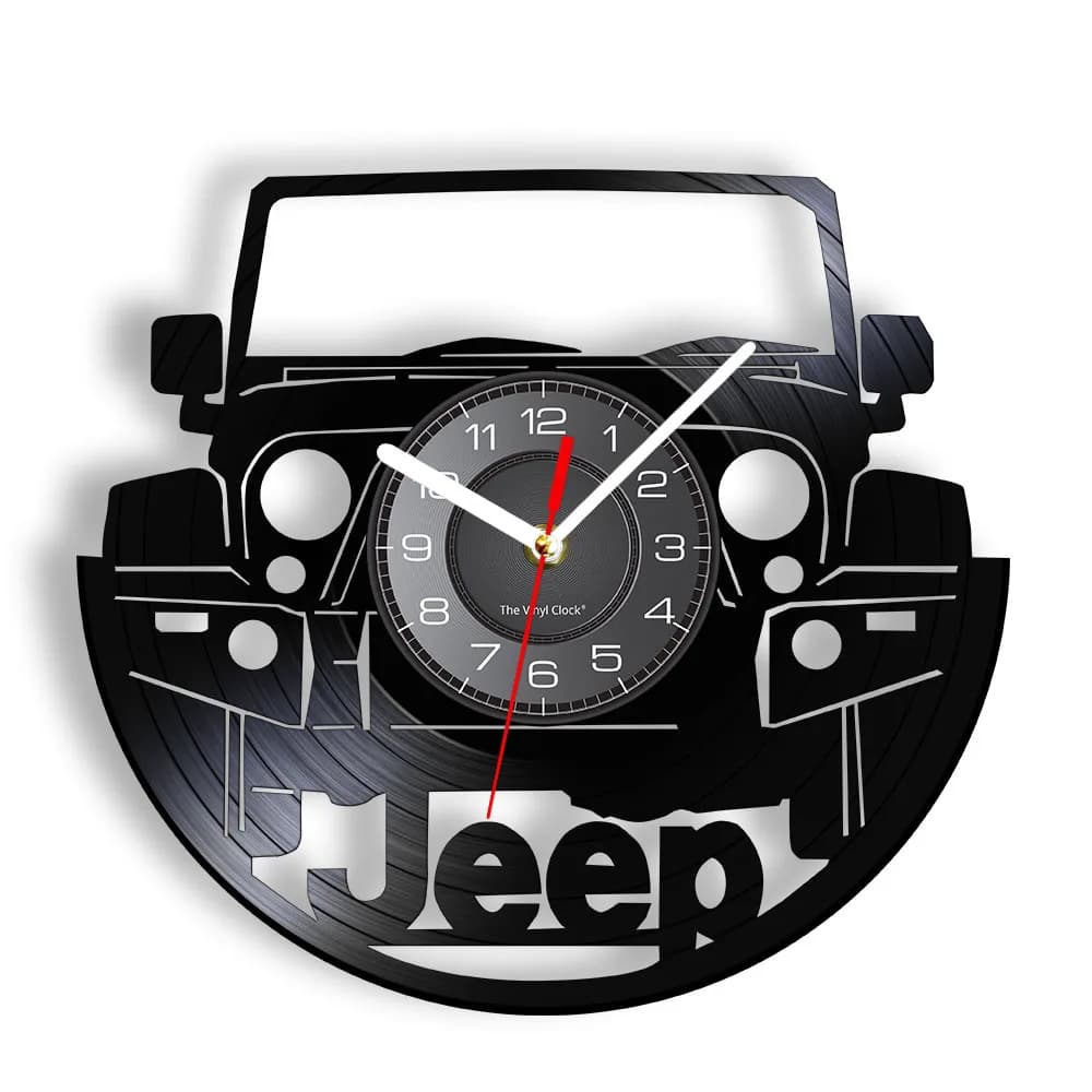 Orologio da Garage Realizzato con Dischi in Vinile Riciclati, Ispirato a Veicoli Sportivi Americani, Arte Automobilistica e Motociclistica