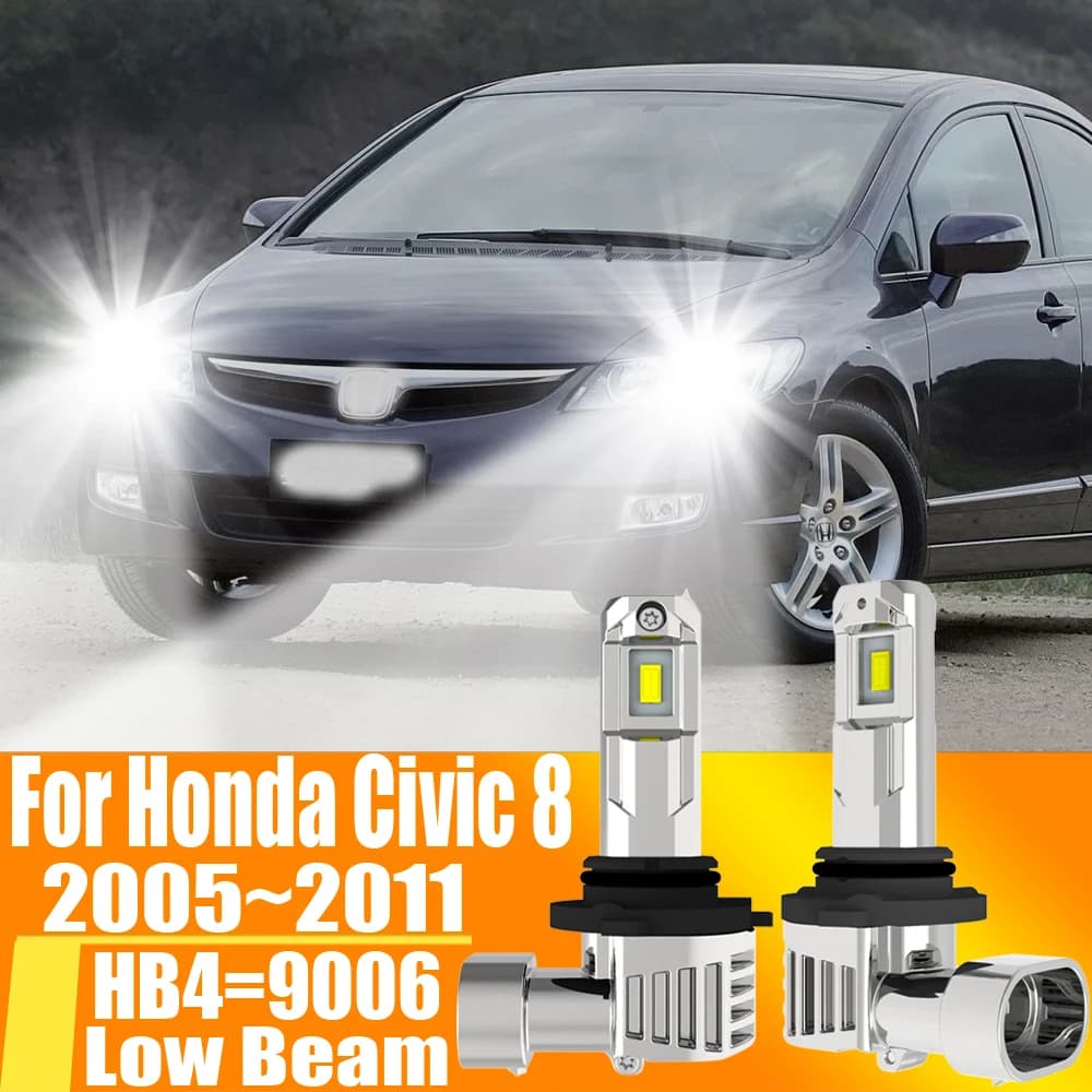 2 pz HB4 9006 Faro A Led Canbu Lampadina Per Auto Ad Alta Potenza 6000 K Luce di Nebbia Xenon Diodo Bianco Lampada 12 v 55 w Per Honda Civic 8 2005 ~ 2011