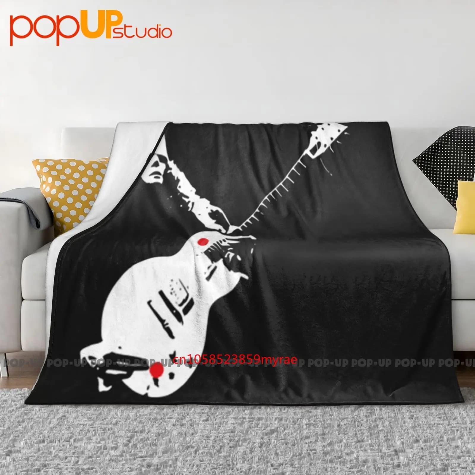 Buckethead Play Guitar Coperta ultra morbida Trapunta Copridivano invernale Copriletto