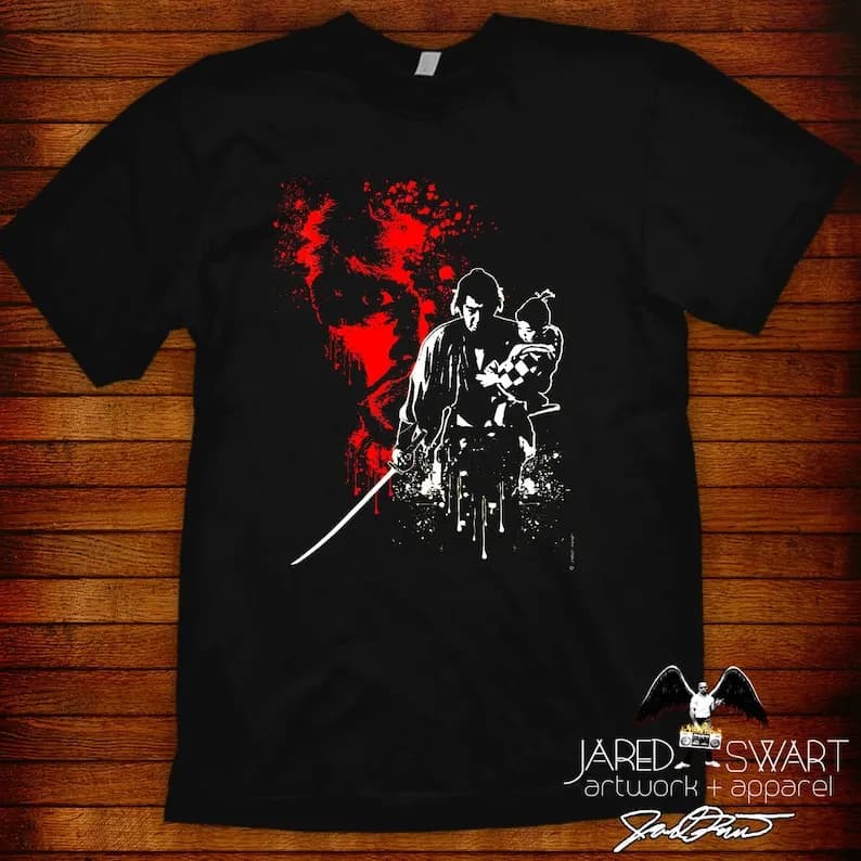 Shogun Assassin Lone Wolf & Cub Designer T-shirt T-shirt in cotone T-shirt a maniche corte O-Collo Abbigliamento estivo