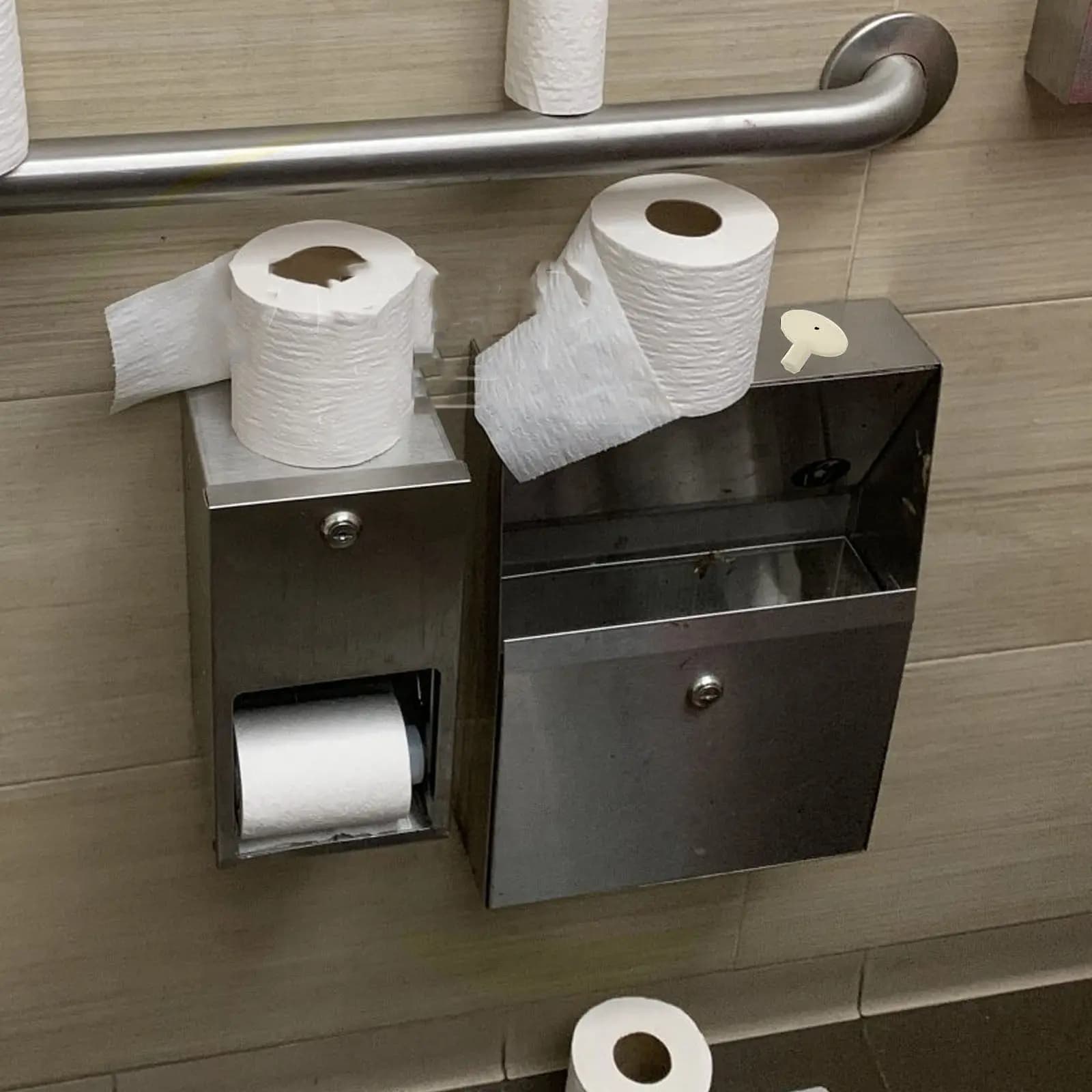 Chiave Universale per Dispenser Carta Igienica per Bagni Commerciali, Ricambio per Porta Asciugamani di Carta, Dispenser Sicuro con Chiusura a Chiave