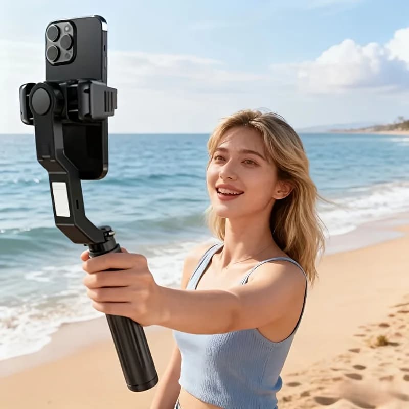 Stabilizzatore Q31 Selfie Stick Anti-Shake Allungabile Tiro al telefono Supporto a quattro gambe Stabilizzatore per telefono con giunto cardanico a asse singolo