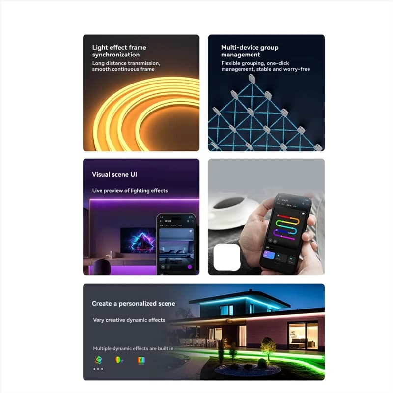 AT02-SP325E MESH Networking Synchronous RGBCCT LED Controller LED Strip Multiple Controllers Synchronized Control