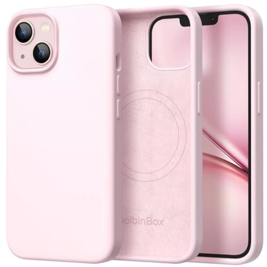 Magnetic for iPhone 13 Case iPhone 14 Case, Compatible with MagSafe, [Soft Anti-Scratch Microfiber Lining], Slim Liquid Silicon
