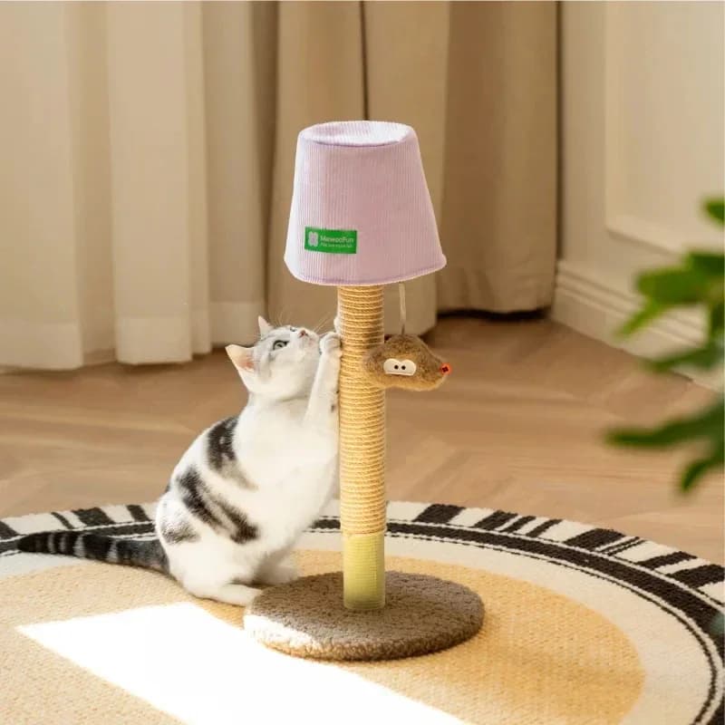 -Per MewooFun Animali domestici Lampada Tiragraffi per gatti con getti Giocattoli Albero per gatti per gatti da interno Tiragraffi per gatti in sisal naturale