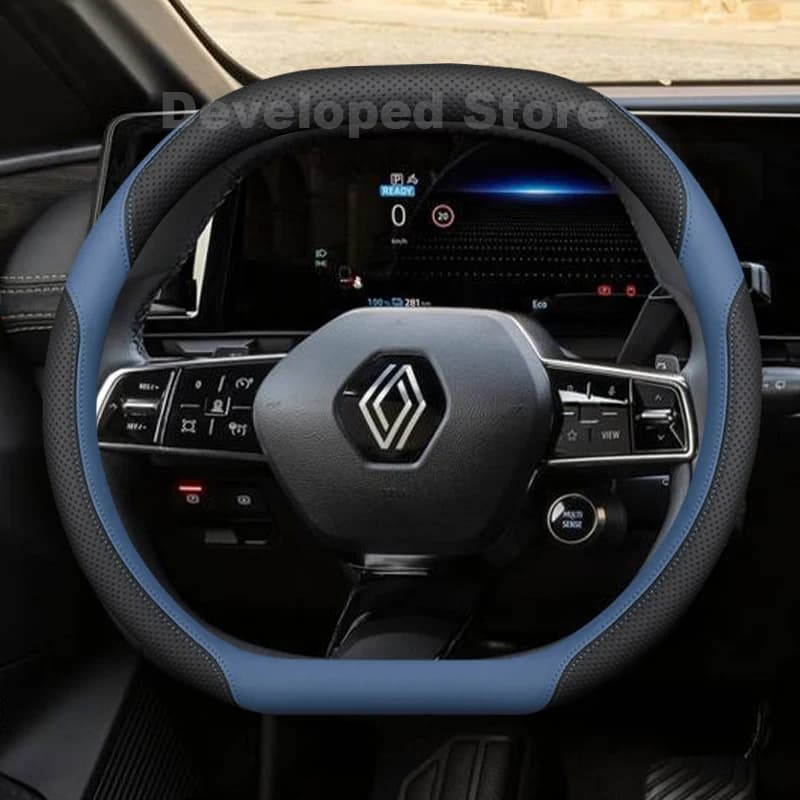Coprivolante per Renault 5 e-Tech Megane e-Tech 2022-2026 in Pelle, Doppio Tipo D, Accessori Auto