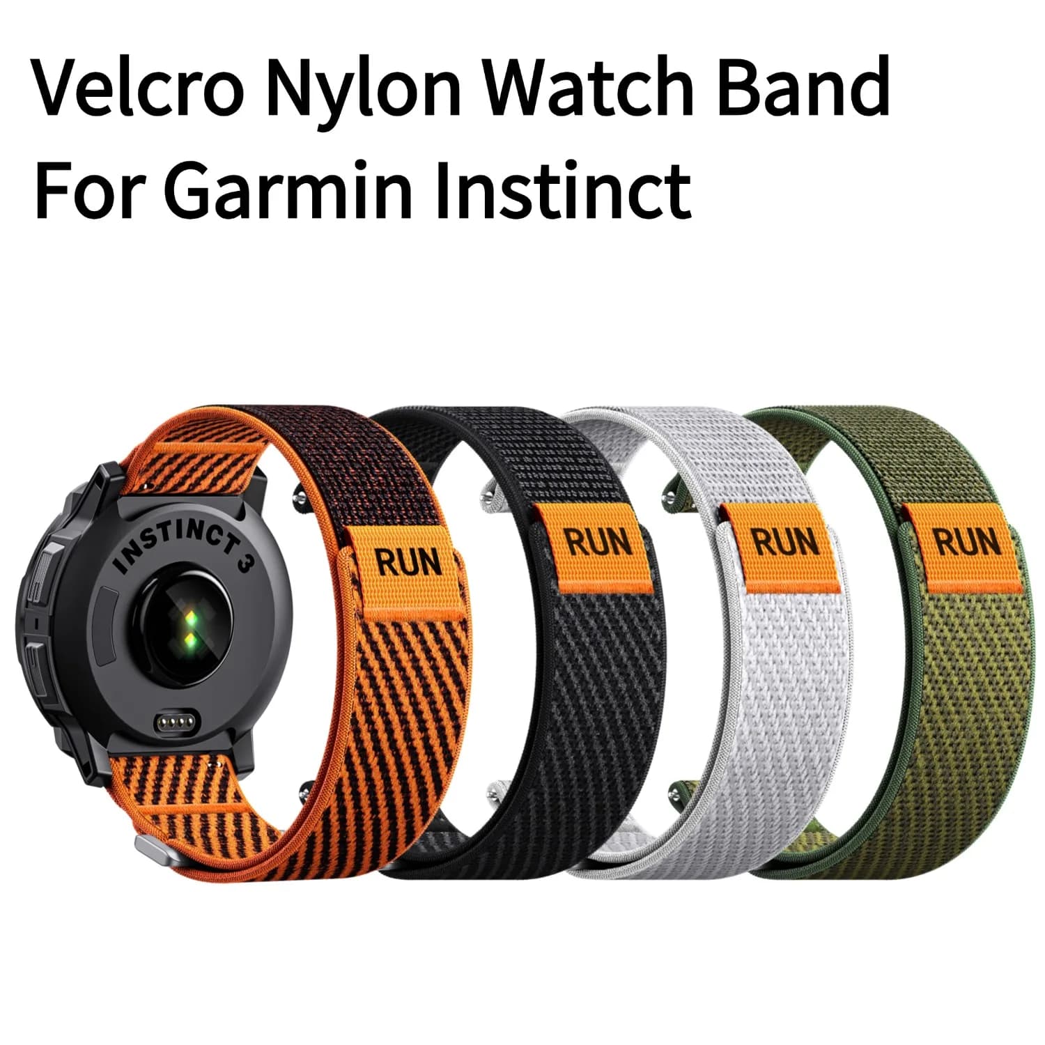 Ultra Light Metal-Free Hook Loop Watch Strap Quick Fit Adjustable Velcro Sport Wristband 22mm 26mm for Garmin