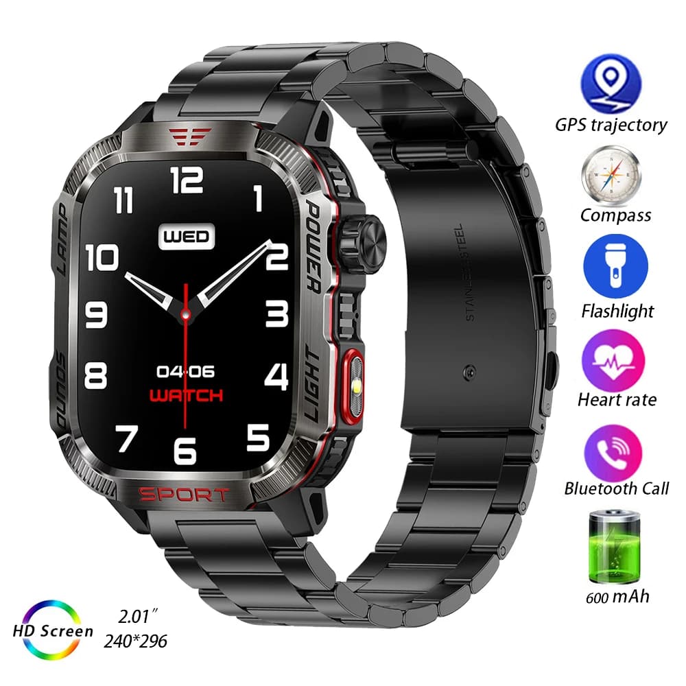 Outdoor Sports Wrist Watch HT29 Smart Watch Man Women's LED Flashlight Smartwatch Compass Fitness Bracelet Men's Wrist Watch