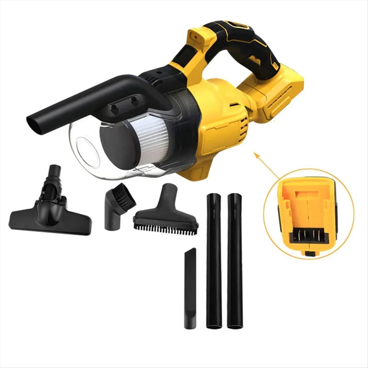 Aspirapolvere Senza Fili con Batteria Dewalt 18V 20V, Motore Brushless, 9.4KPa 1302L/Min per Pulizia Auto, Casa e Giardino, Universale