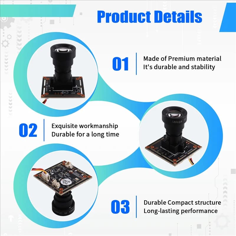 AA08-Per telescopio fai da te macchina fotografica per auto 1200TVL 5MP modulo telecamera CCTV analogica con obiettivo da 35 mm videocitofono microscopio NTSC