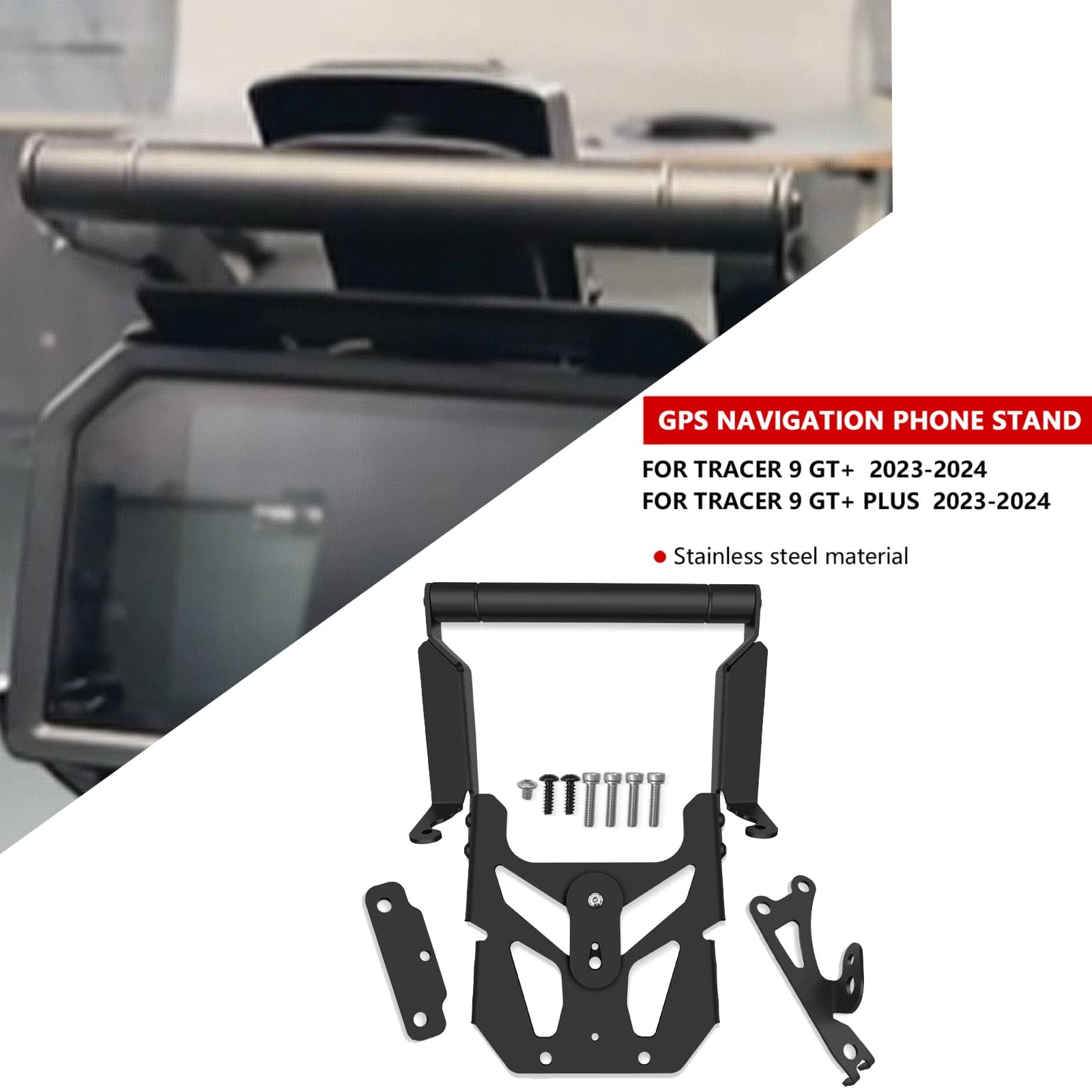Per Tracer 9GT + Plus Tracer9gt 2024 2023 Moto Supporto di Estensione Del Telefono Del Basamento Piastra di Navigazione GPS Staffa Staffa Del Cellulare