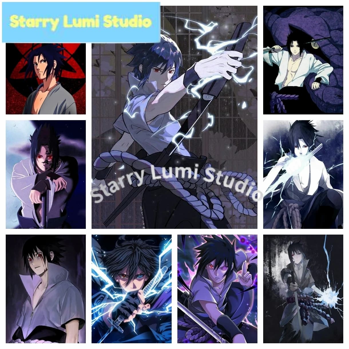 Naruto Uchiha Sasuke 5D DIY Diamond Painting Cross Stitch Japan Cartoon Mosaic Embroidery Rhinestones Home Decor Kids Gift