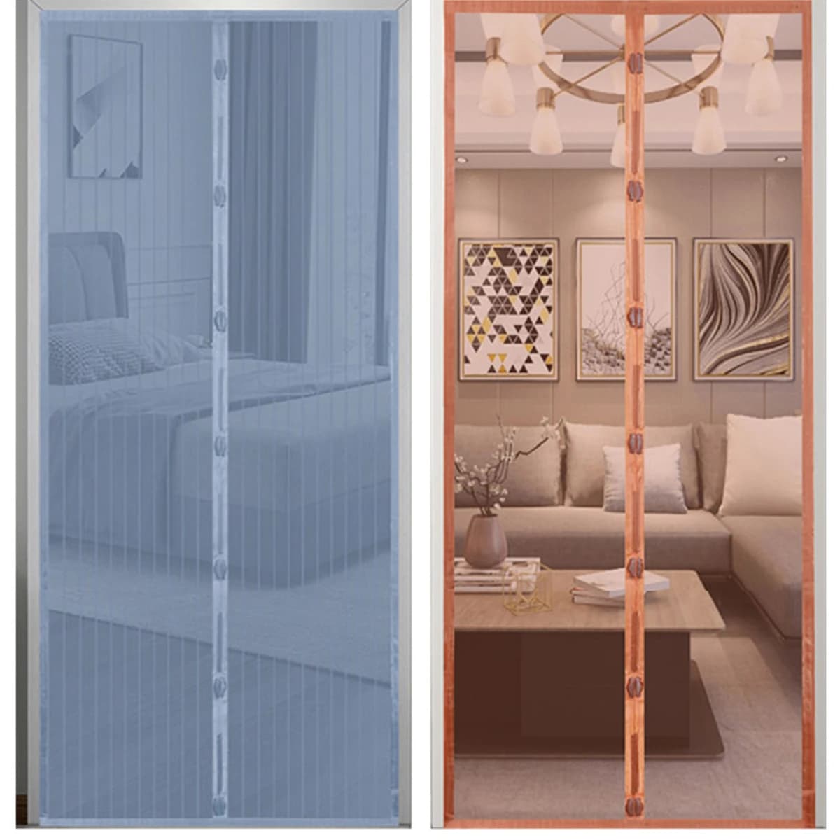 Zanzariera Magnetica per Porta, Rete Estiva Autochiudente, Adatta per Animali Domestici, in Nylon, per Camera da Letto e Soggiorno, Facile da Mantenere