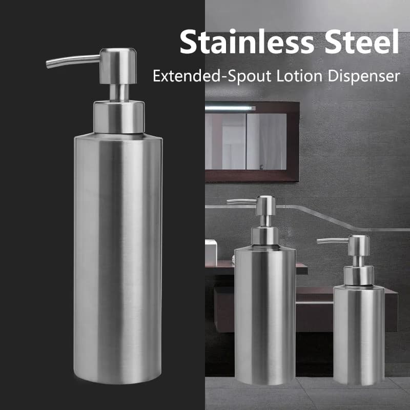 Stainless Steel Hand Wash Dispenser Portable Anti-rust Replacement Refillable Washable Reusable Stylish Home Bathroom Bottle