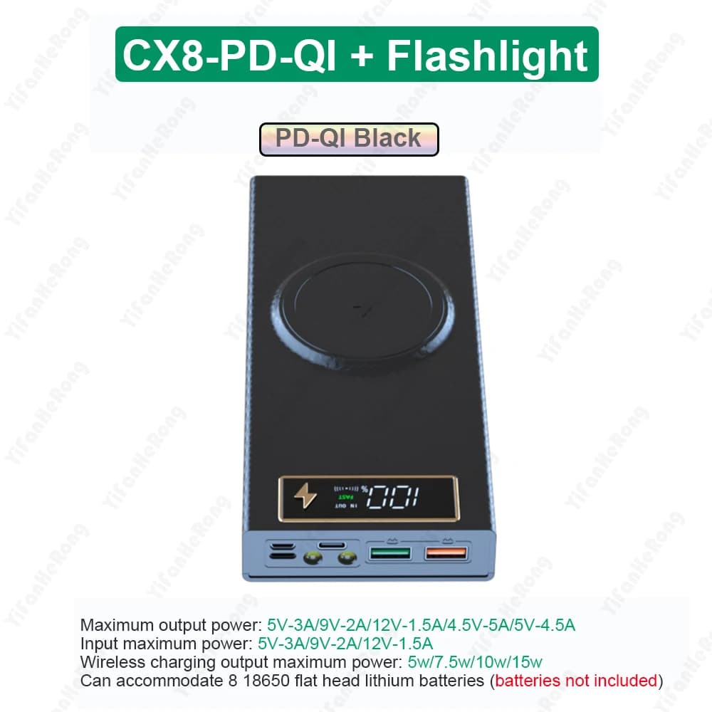 Doppio USB Micro USB Tipo C Power Bank Shell 5V DIY Shell 18650 Custodie porta carica batteria staccabile Scatola di immagazzinaggio senza batteria
