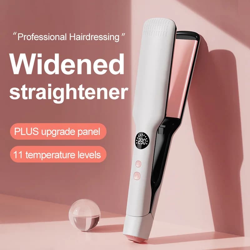 Quick Heating Hair Plate with Hair Drying Function, Anti-Scoating, LCD Temperature Adjustment