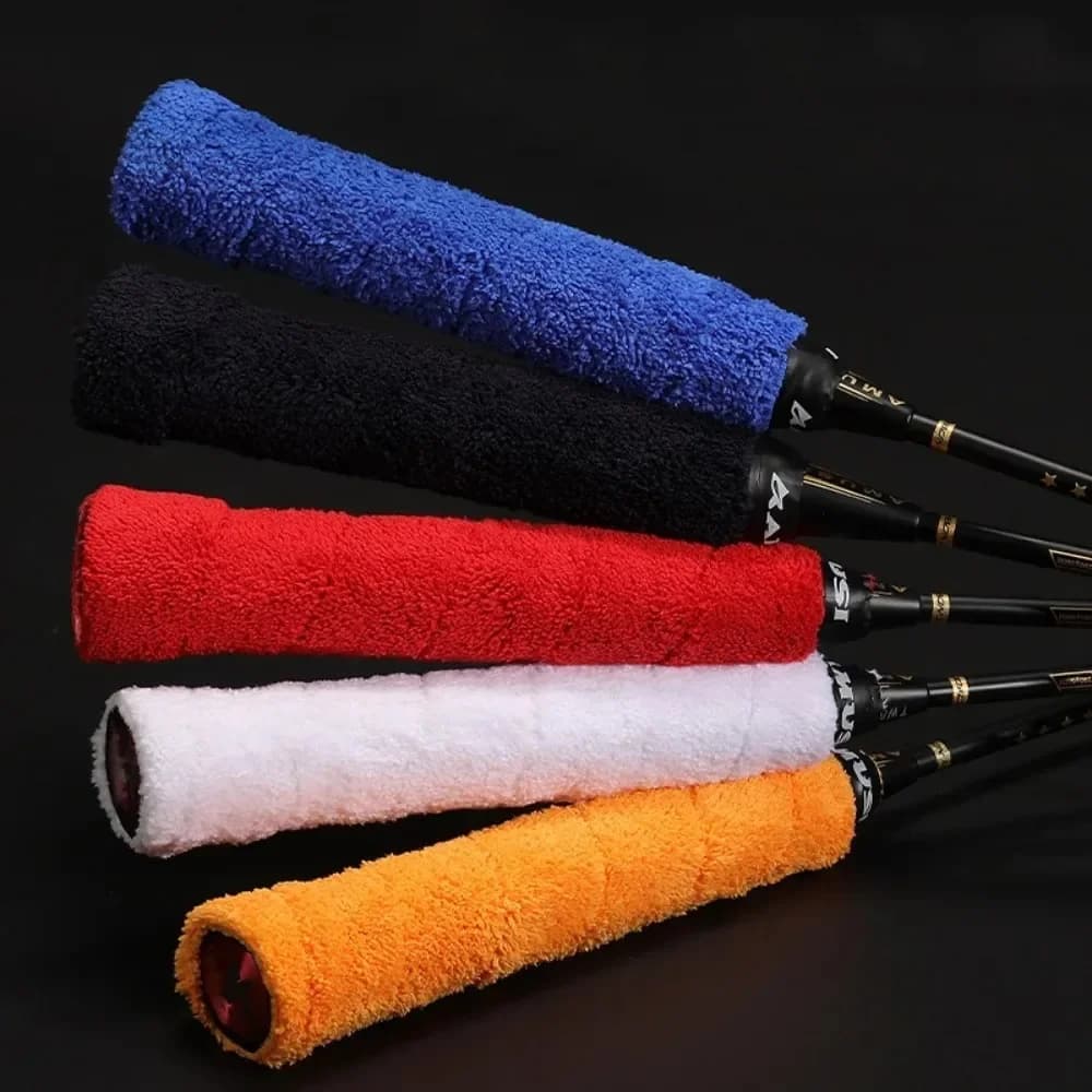 Professional cotton towel sticker that absorbs sweat for tennis badminton racks, anti-slip control enclosure for packaging