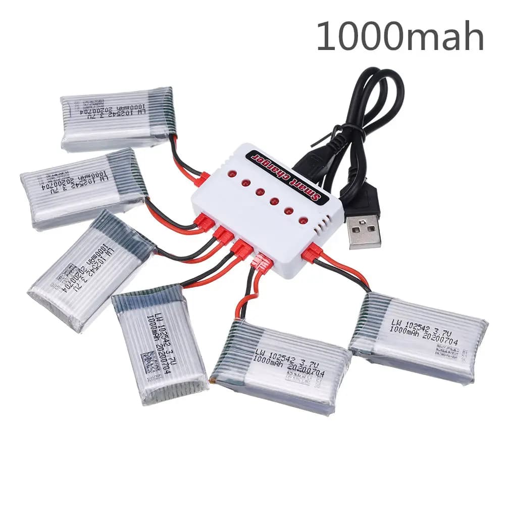 3.7V 1000mAh 102542 Lipo Battery for Syma X5HC X5HW X5UW X5UC RC Quadcopter Battery with Charger Drone Spare Part
