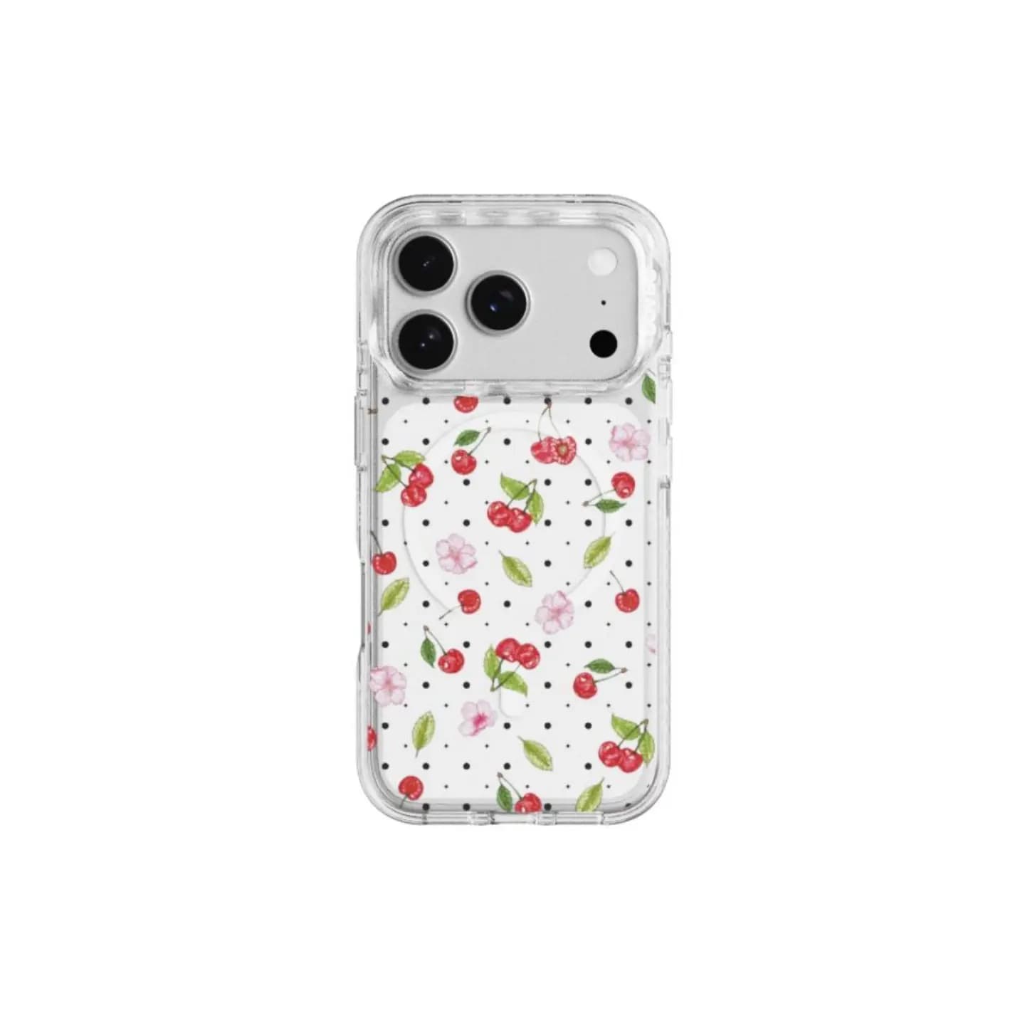 Korean Flowers Cherry Polka Dots For Magsafe Magnetic Phone Case For iPhone 17 Air 16e 16 Pro Max 15 14 Plus 13 12 11 Back Cover