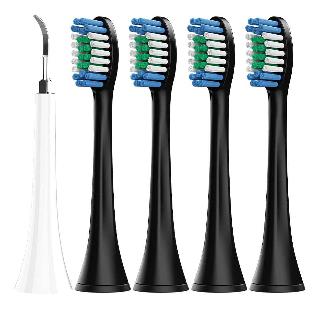 Testina per spazzolino per la rimozione del tartaro e 4 testine di ricambio compatibili con i spazzolini elettrici Philips Sonicare, per 4100 5900